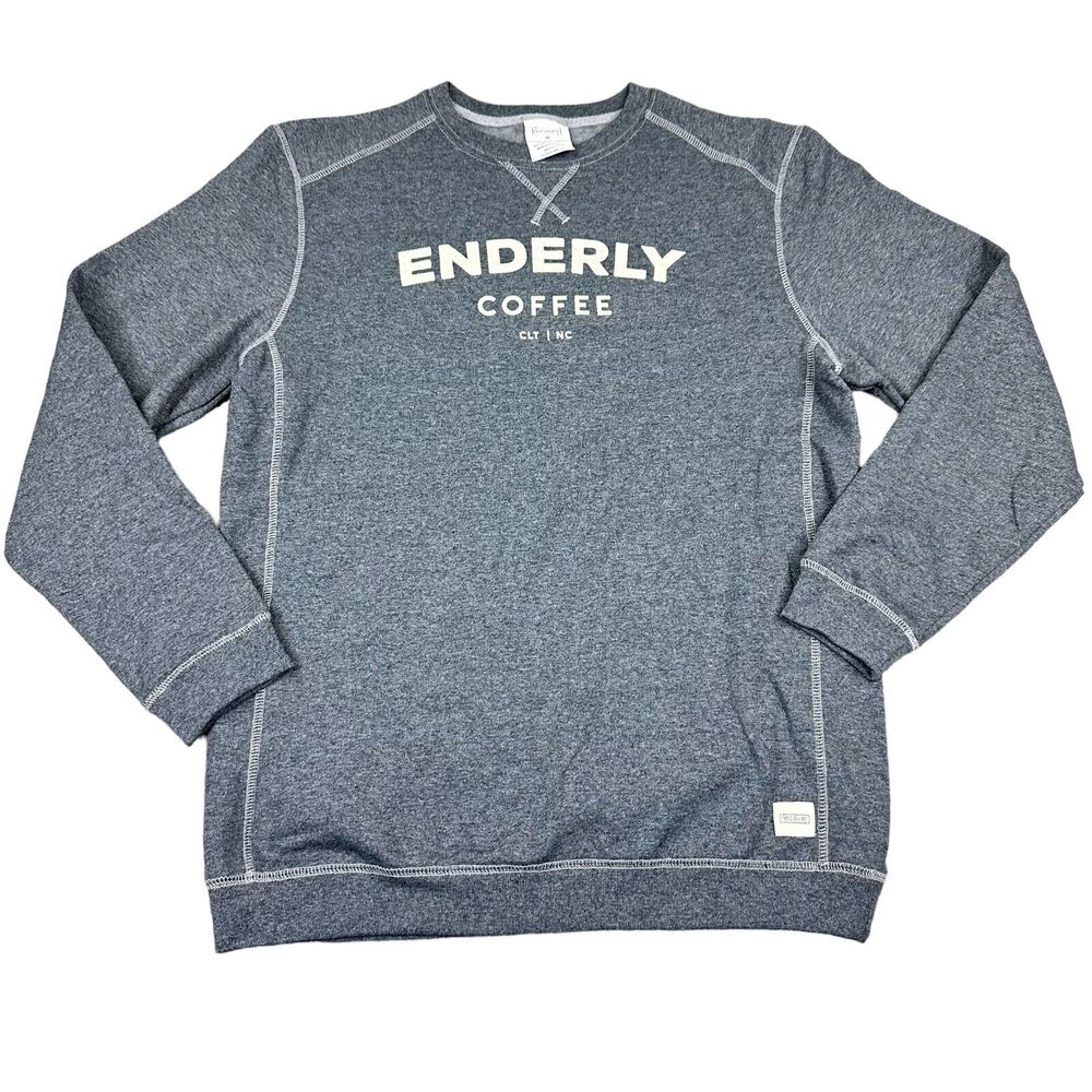 Recover Brands Enderly Coffee Sweatshirt Womens M Grey Recycled Cotton Excellent
